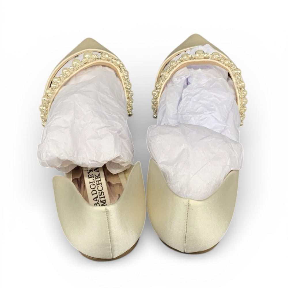 Badgley Mischka - Ivory Natalia Flats - Bridal Flats - NIB - Size 7.5 - Picture 8 of 13
